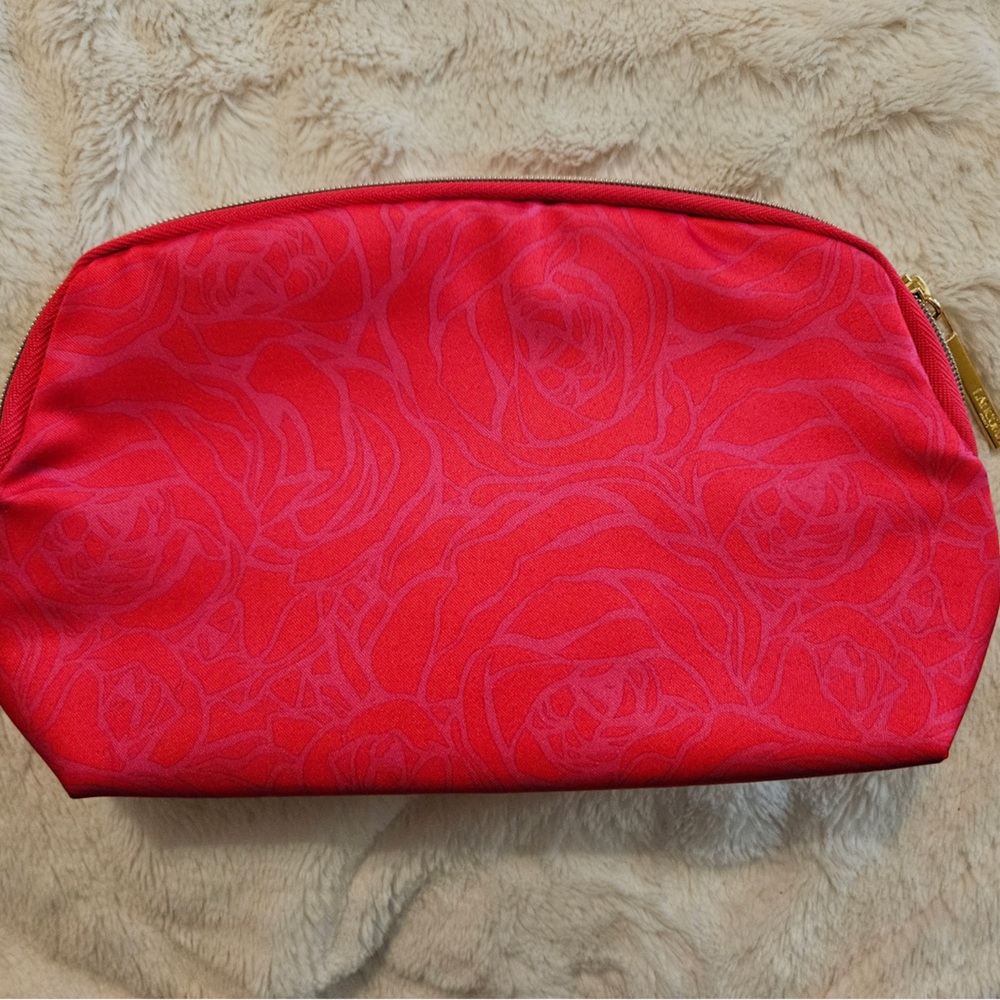Deep Pink Floral Cosmetic Bag (Lancome)